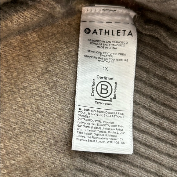 Athleta Hawthorn Textured Crew Sweater Size 1X - Picture 11 of 11